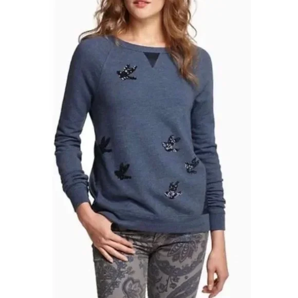 Anthropologie Tops Anthropologie Leifnotes Navy Blue Migrating